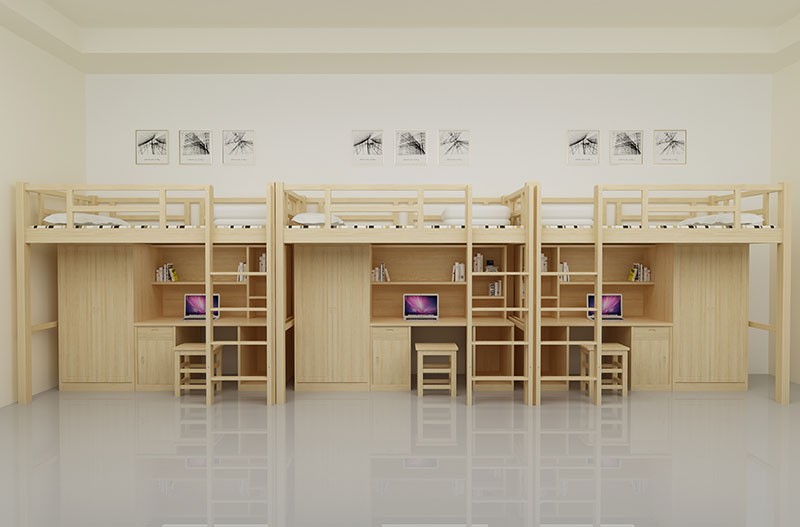 实木组合公寓床